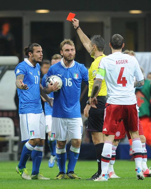 6/10/2012 Qualificazione mondiali Italia - Danimarca. L&#39;espulsione di Osvaldo venne sanzionata dall&#39;arbitro Skomina (Photoviews)